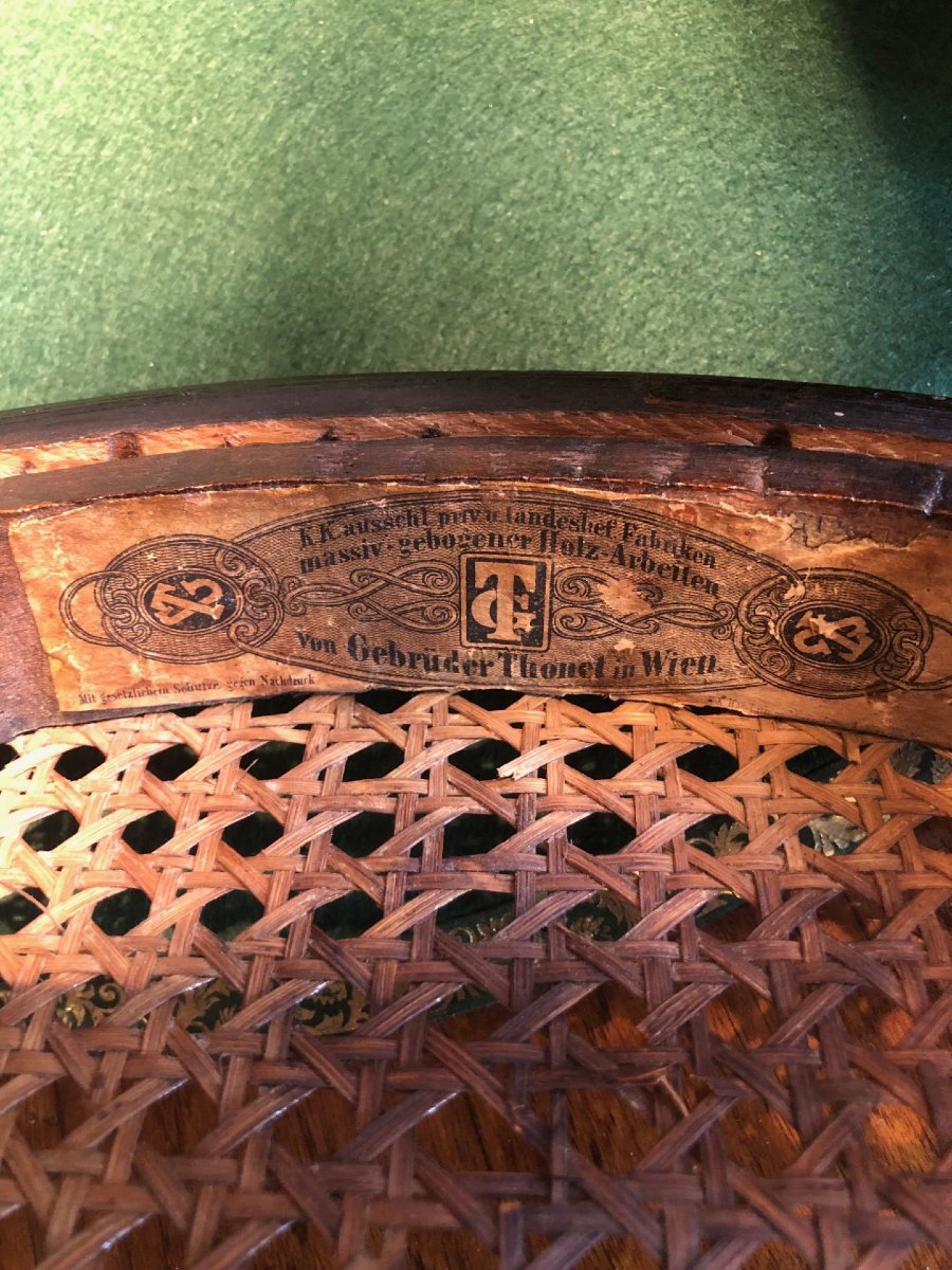 Tabouret de bar estampillé Thonet XIXe-photo-2