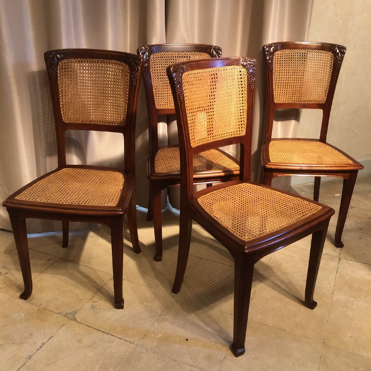 Set Of 4 Art Nouveau Chairs, 1900-photo-2