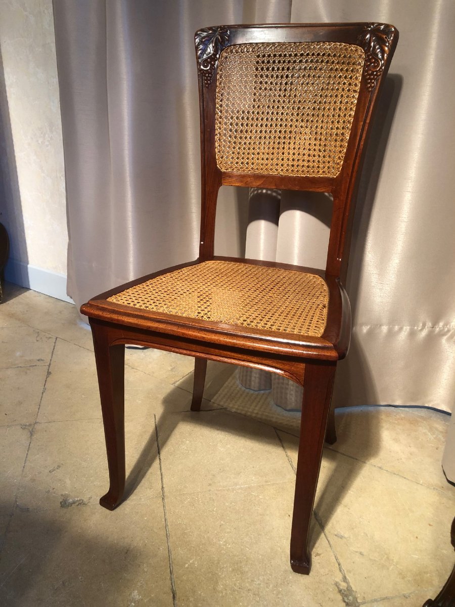 Set Of 4 Art Nouveau Chairs, 1900-photo-4