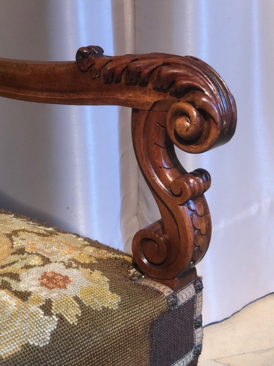 Fauteuil Louis XIII, XIXe-photo-3