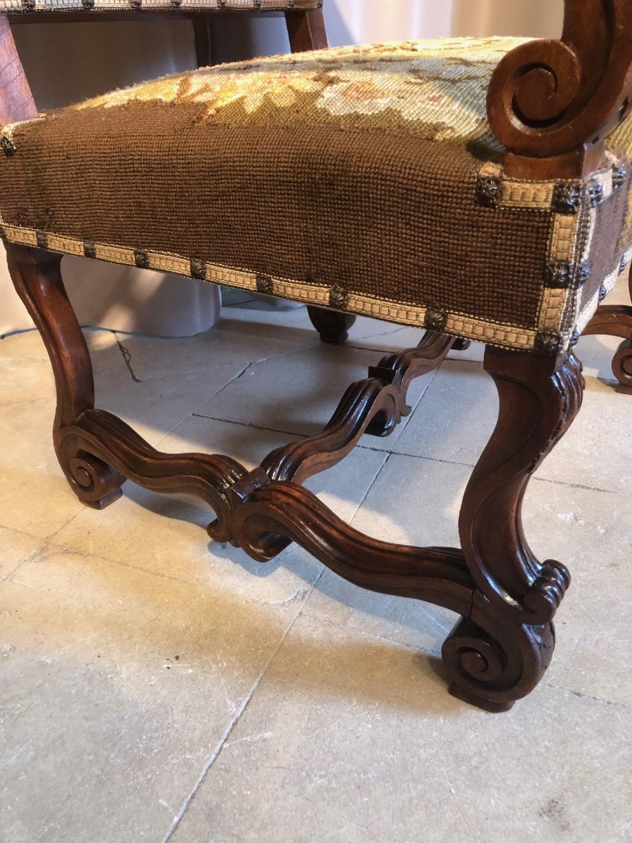 Fauteuil Louis XIII, XIXe-photo-3