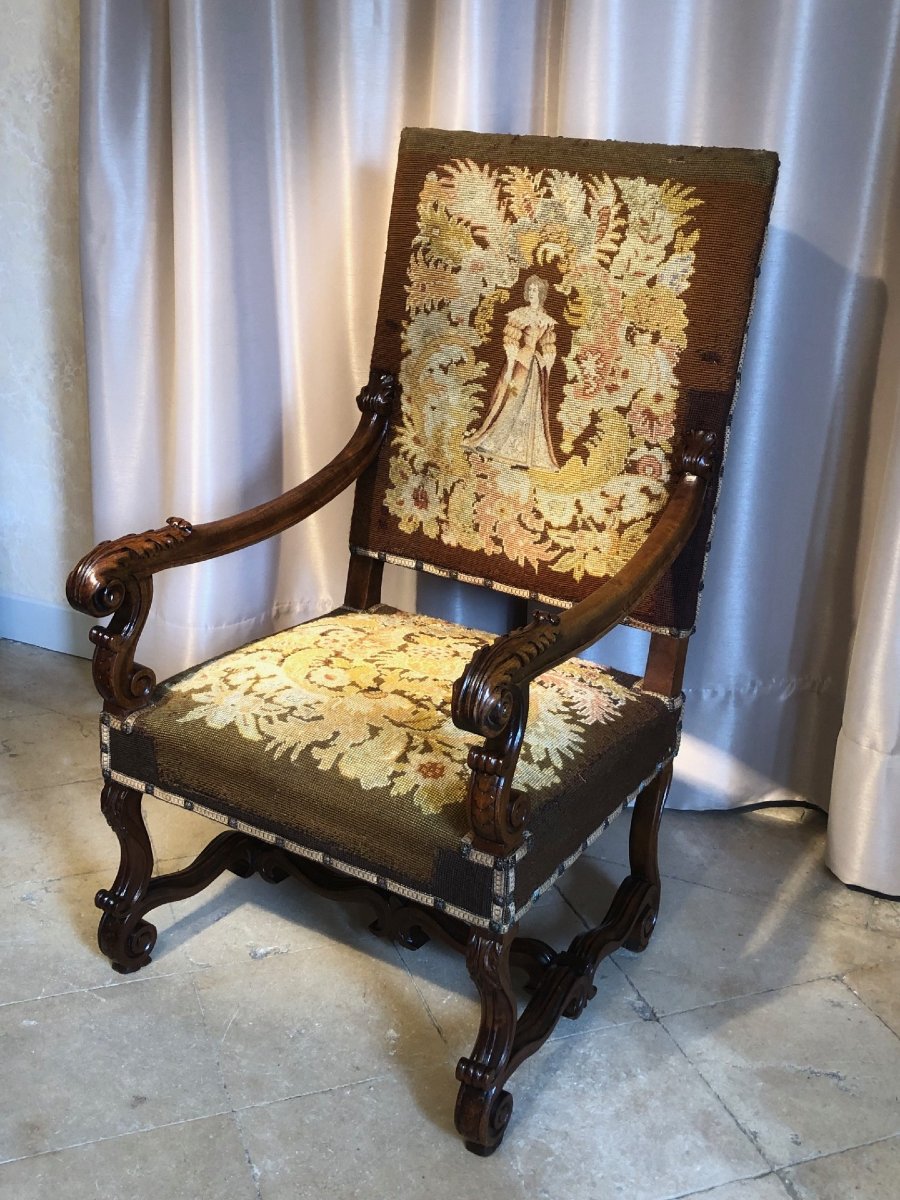 Fauteuil Louis XIII, XIXe