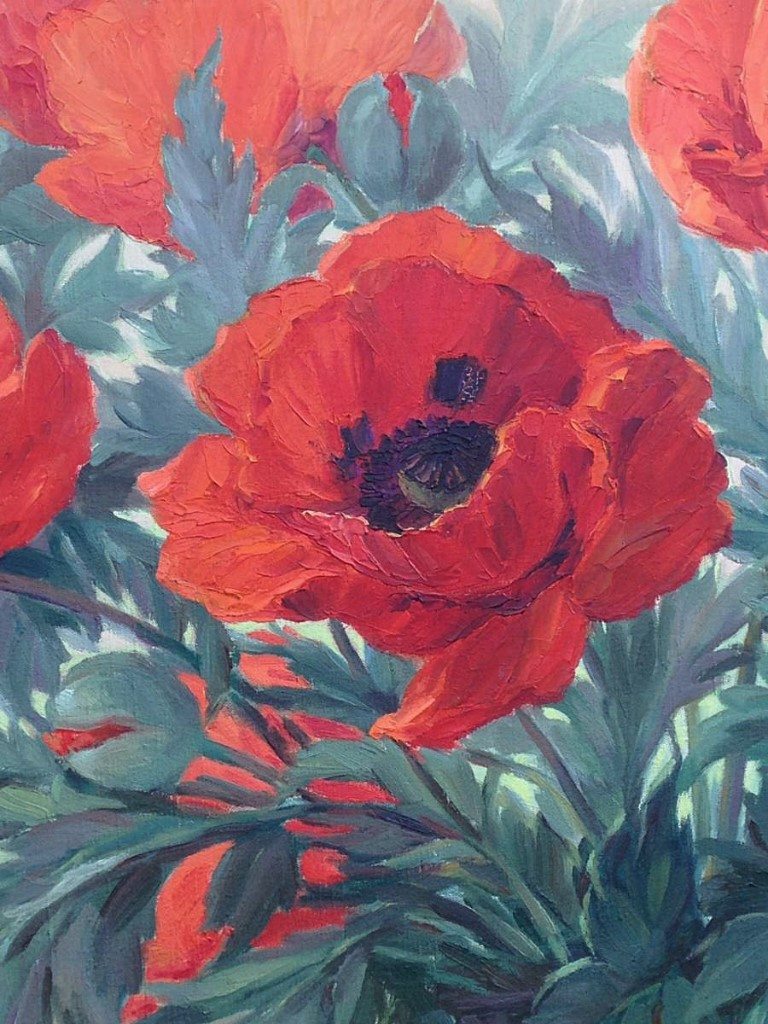 Hst Pavots d'Orient By Raymond Perisse 1897-1969 - Nancy-photo-1