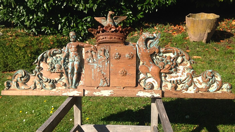 Decoration Carving Woodwork Arms Of Arenberg Nineteenth
