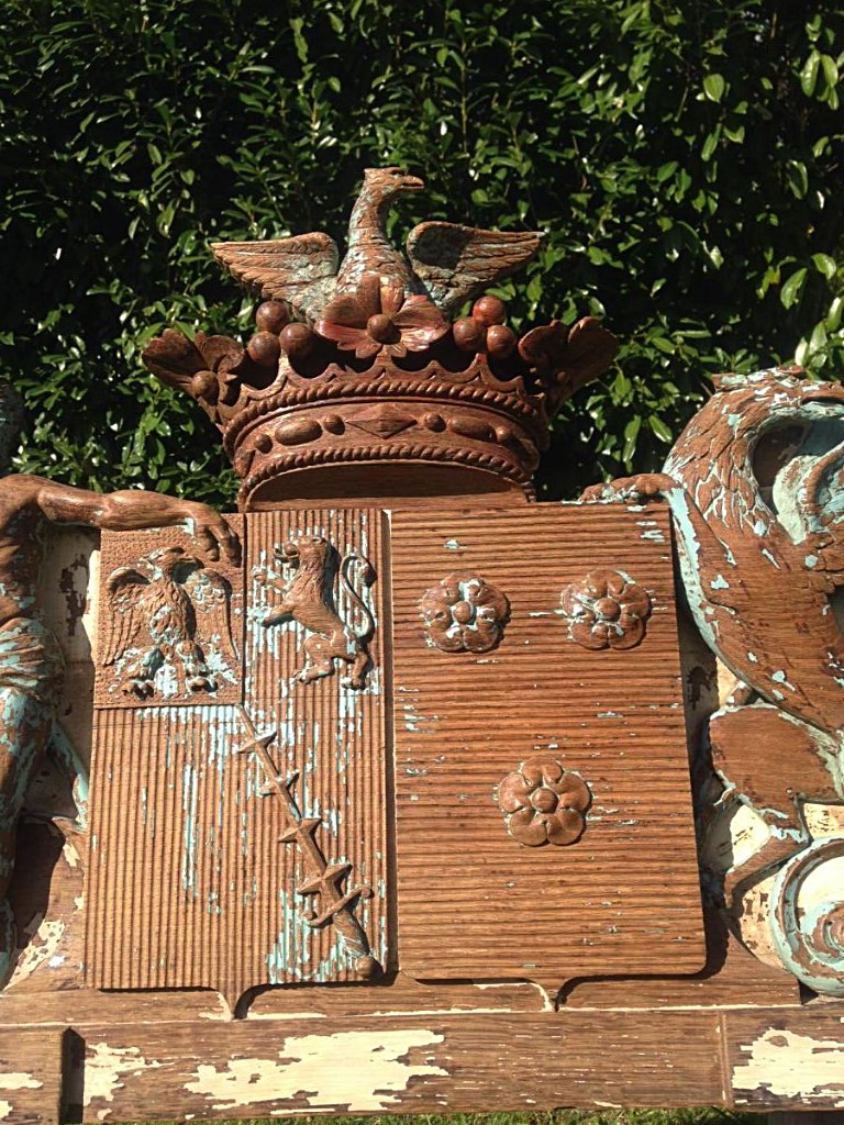 Decoration Carving Woodwork Arms Of Arenberg Nineteenth-photo-2