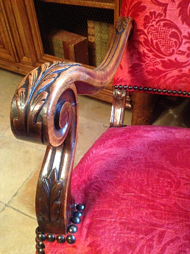 Pair Of Louis XIII Style Armchairs In Walnut Nineteenth-photo-4