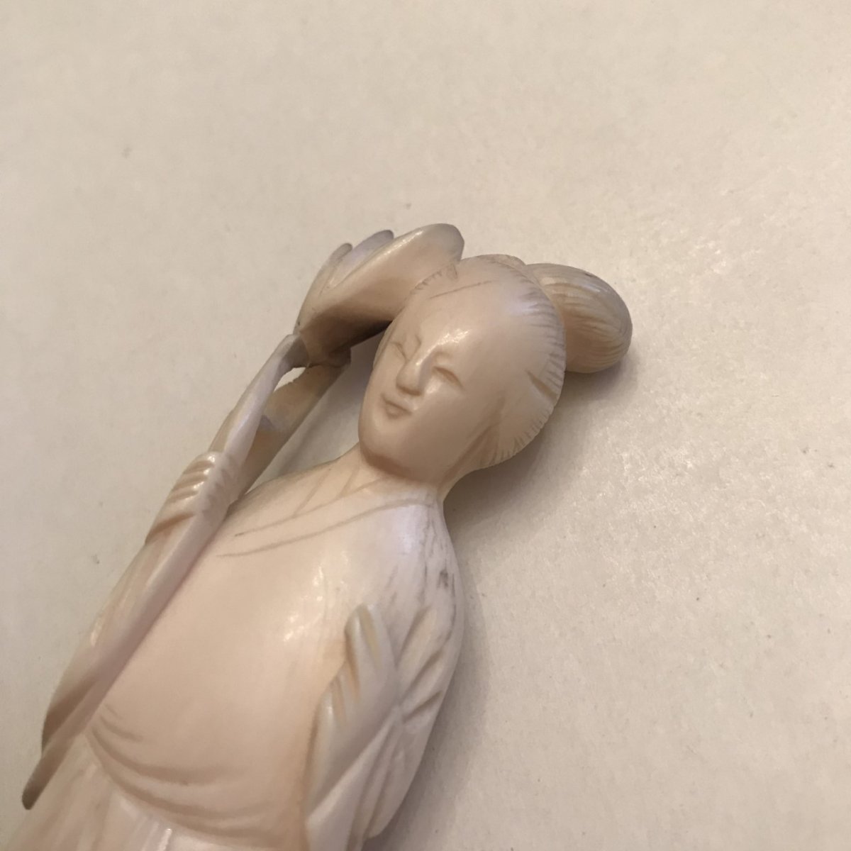 XXth Geisha Ivory Sculpture-photo-2