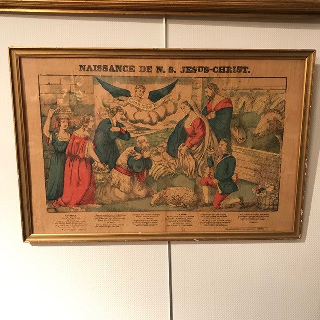 Gravure Imagerie d’Epinal « Naissance du Christ » de Pellerin XIXe