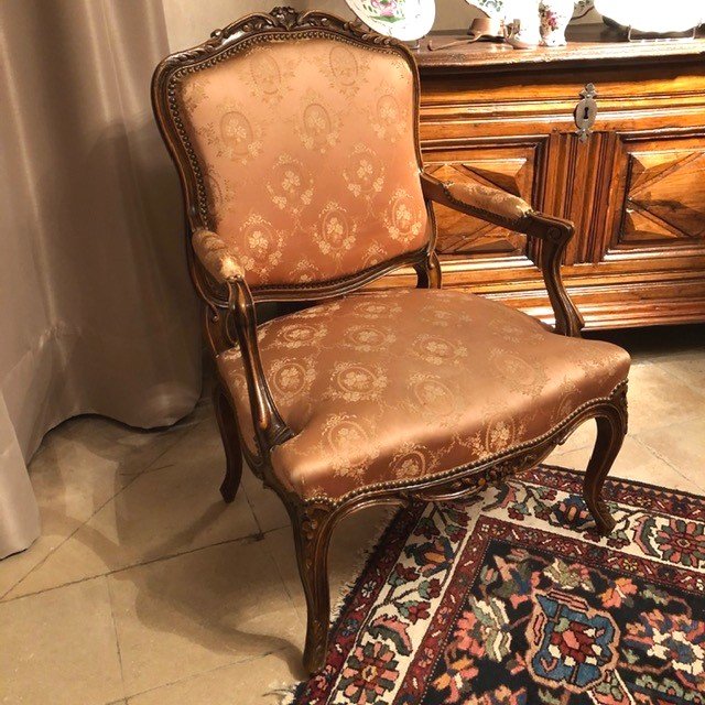 Louis XV Style Armchair, 20th Century