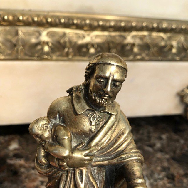 Bronze Saint Vincent De Paul  XIX E