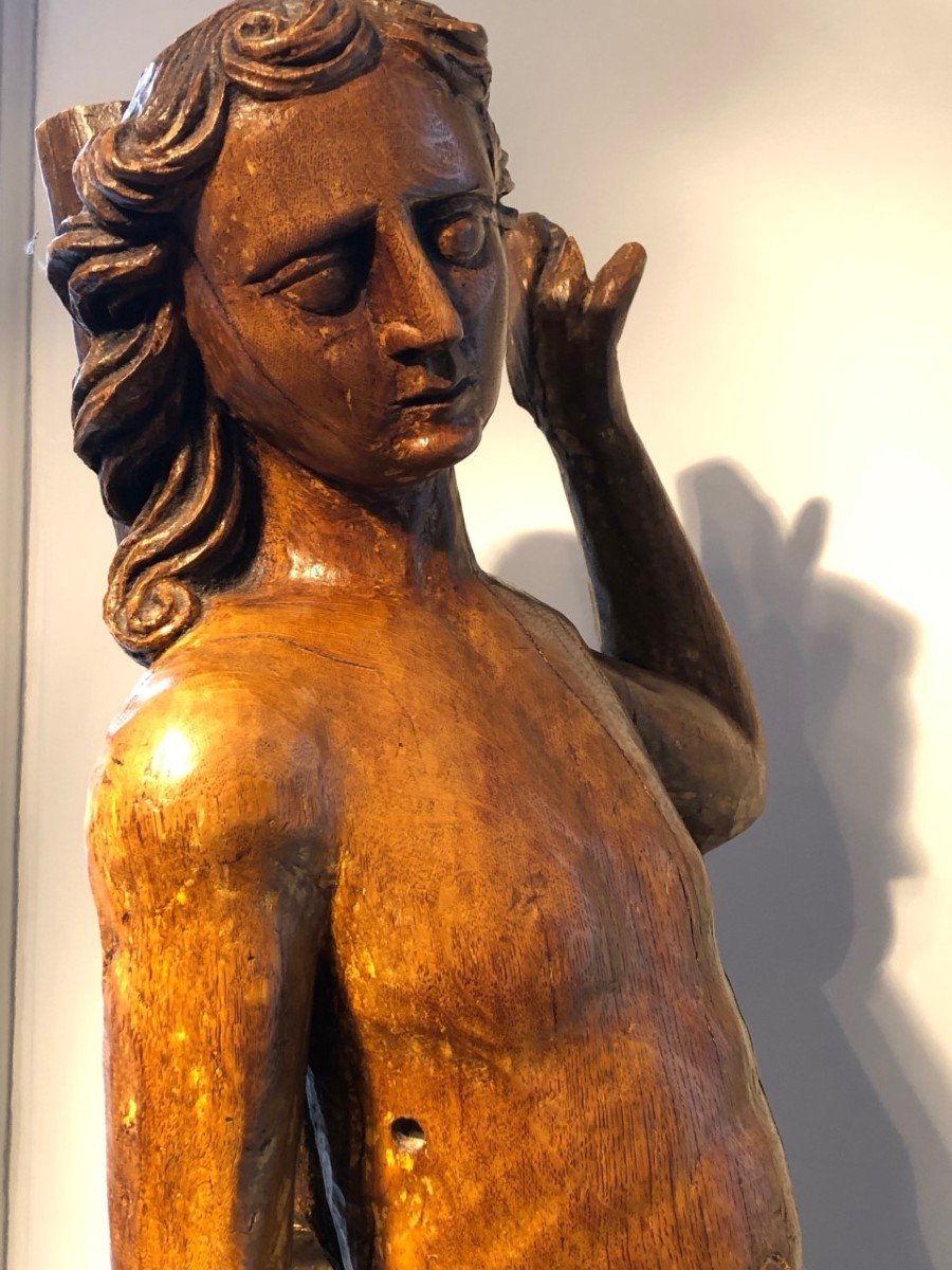 Saint Sebastian In Alsace 17th Century Wood-photo-4