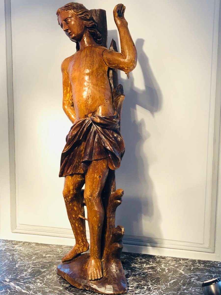 Saint Sebastian In Alsace 17th Century Wood-photo-5