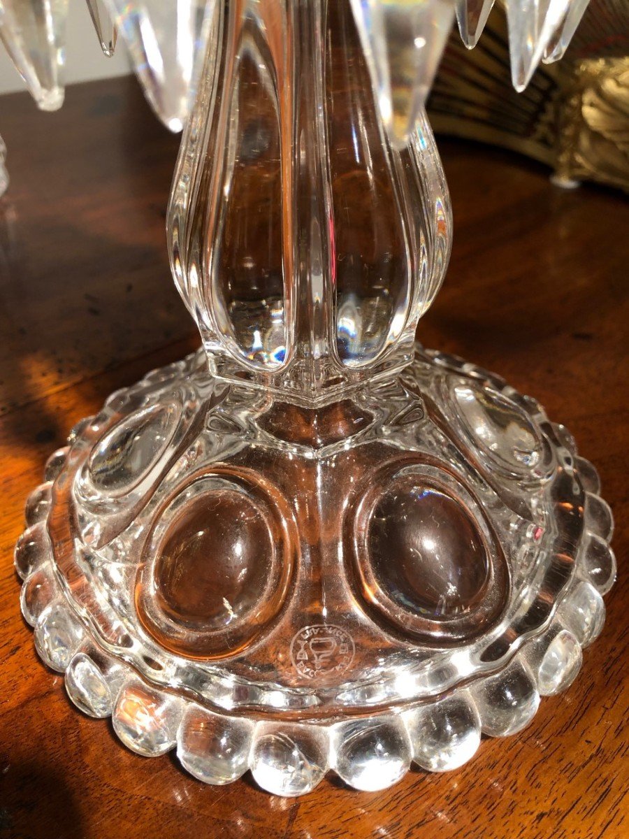 Bougeoir Baccarat fin XIXe-photo-2