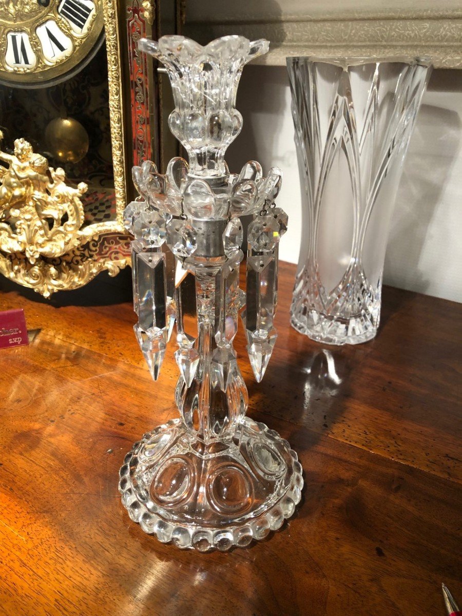 Bougeoir Baccarat fin XIXe-photo-2