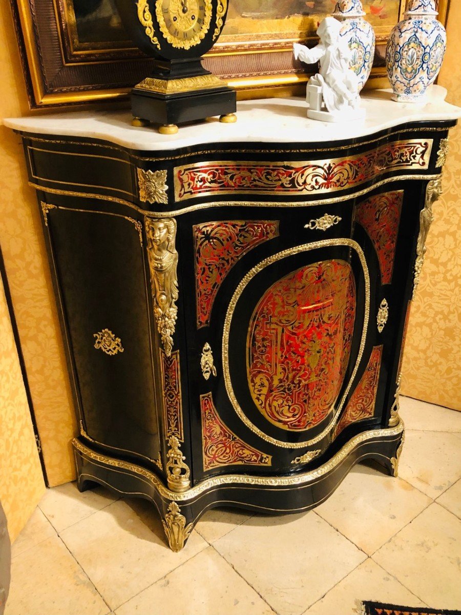 Buffet d’époque Napoléon III marqueterie Boulle