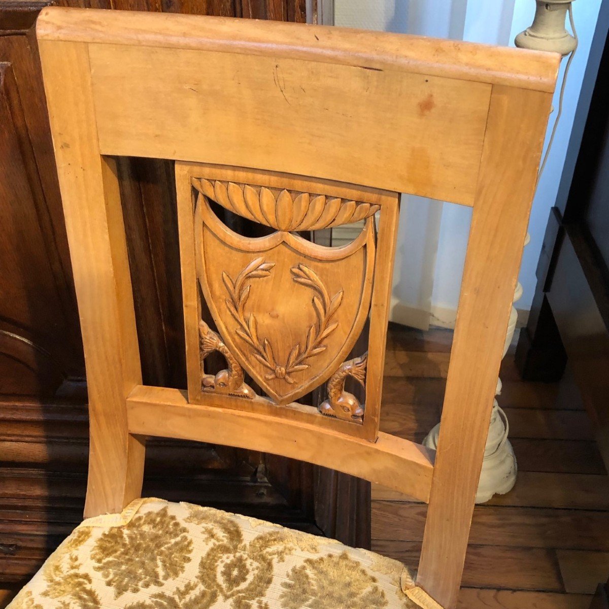 Set Of 4 Late 19th Century Empire Style Chairs-photo-2