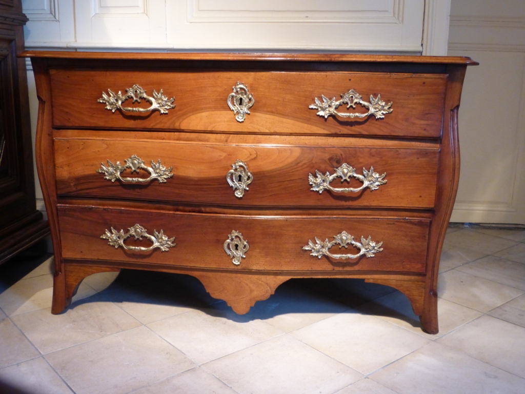 Commode d'époque Louis XIV Noyer Massif -photo-3