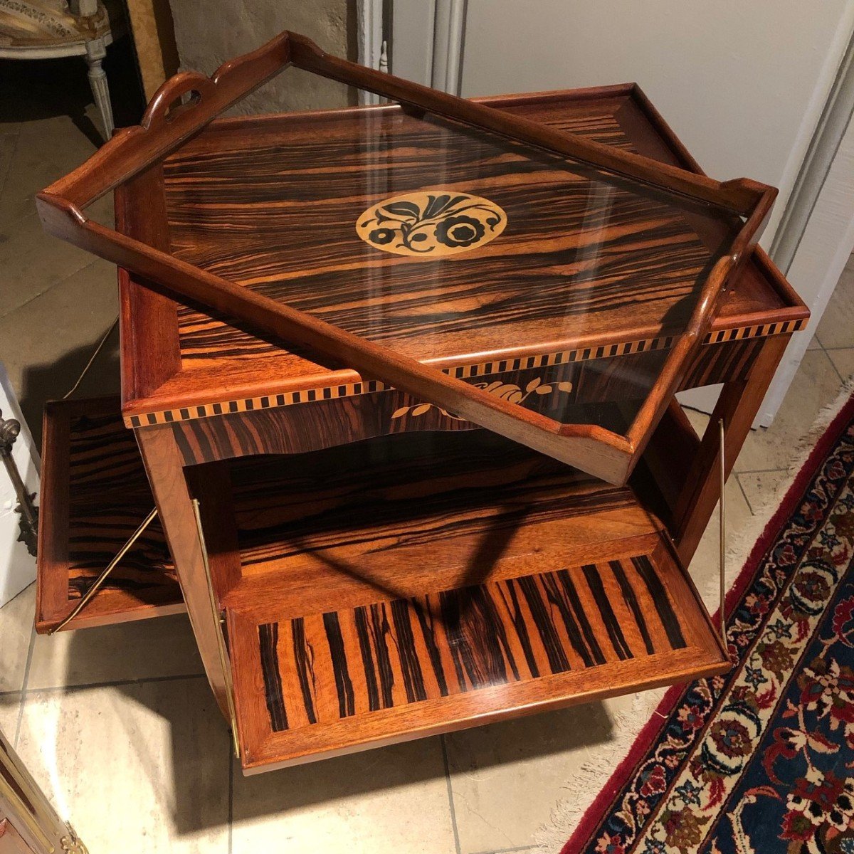 Serving Table Art Deco Mahogany Cuba 1920-photo-3