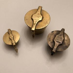 Series Of 19th Century Bronze Pharmacy Bucket Weights