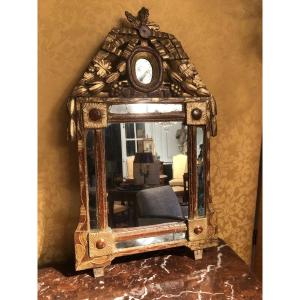 Louis XVI Period Mirror With 18th Century Beads