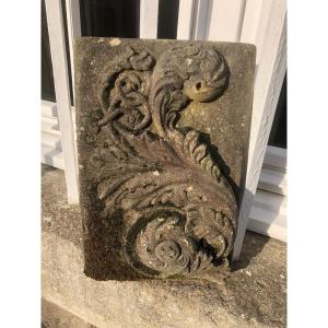 19th Century Acanthus Leaf Stone Sculpture