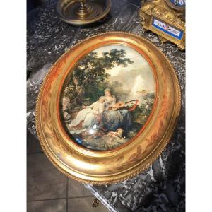 Louis Philippe 19th Century Gilded Oval Frame