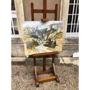20th Century Oak Studio Easel