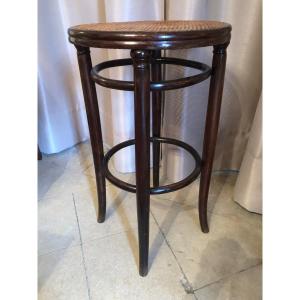 19th-century Thonet-stamped Bar Stool