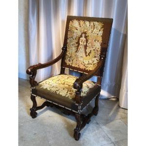 Louis XIII Armchair, 19th Century