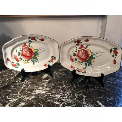 Pair Of 18th Century Lunéville Earthenware Dishes