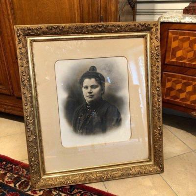 Large Golden Frame And Late 19th Century Photo