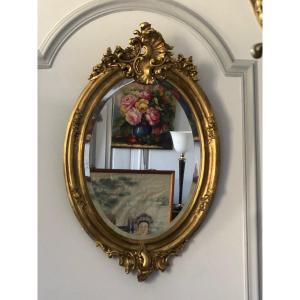 Louis XV Style Oval Mirror Louis Philippe Nineteenth