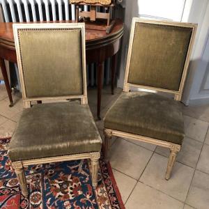 Pair Of Louis XVI Period Fireside Chairs