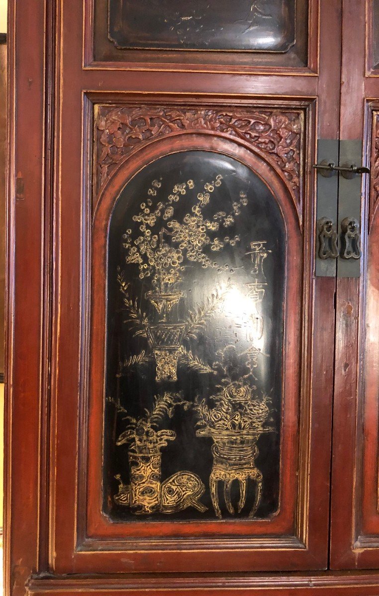 Armoire Chinoise Laquée-photo-2