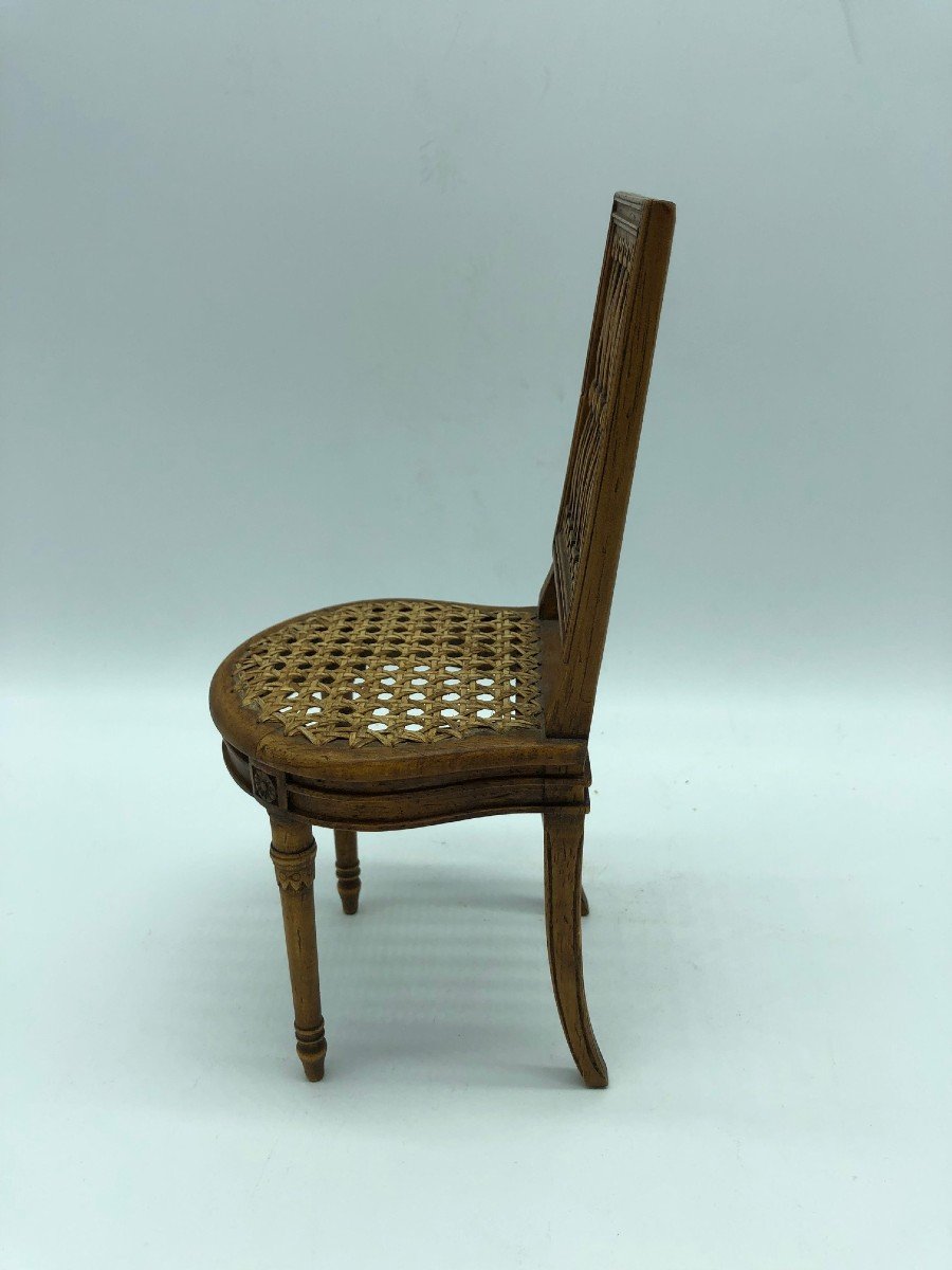 Chaise Miniature De Style Directoire/travail De Compagnon-photo-3