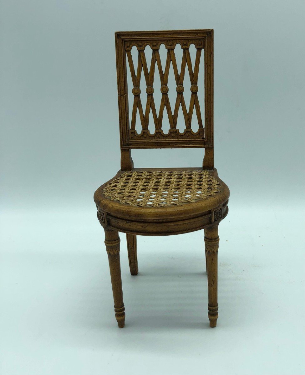 Chaise Miniature De Style Directoire/travail De Compagnon