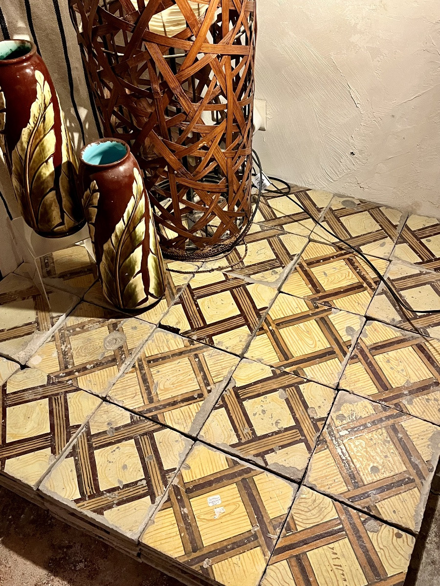 Lot de carreaux Napolitains XIXe-photo-2