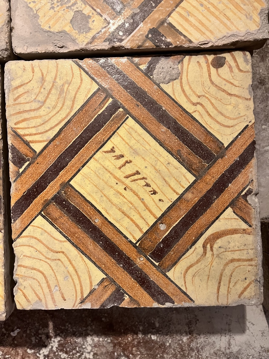 Lot de carreaux Napolitains XIXe-photo-4