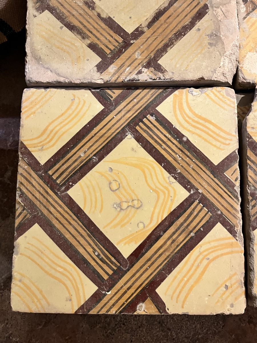 Lot de carreaux Napolitains XIXe