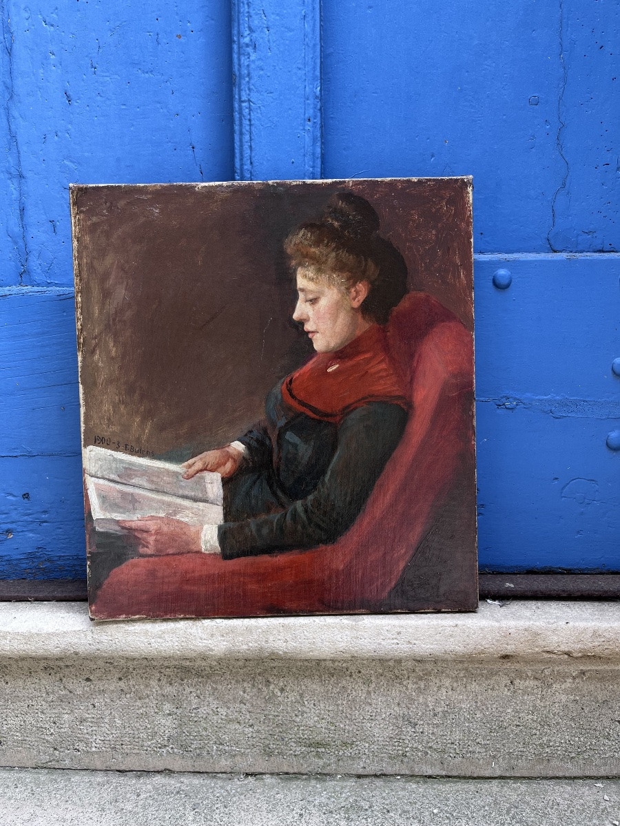 Picture Of A Young Woman Reading-photo-3