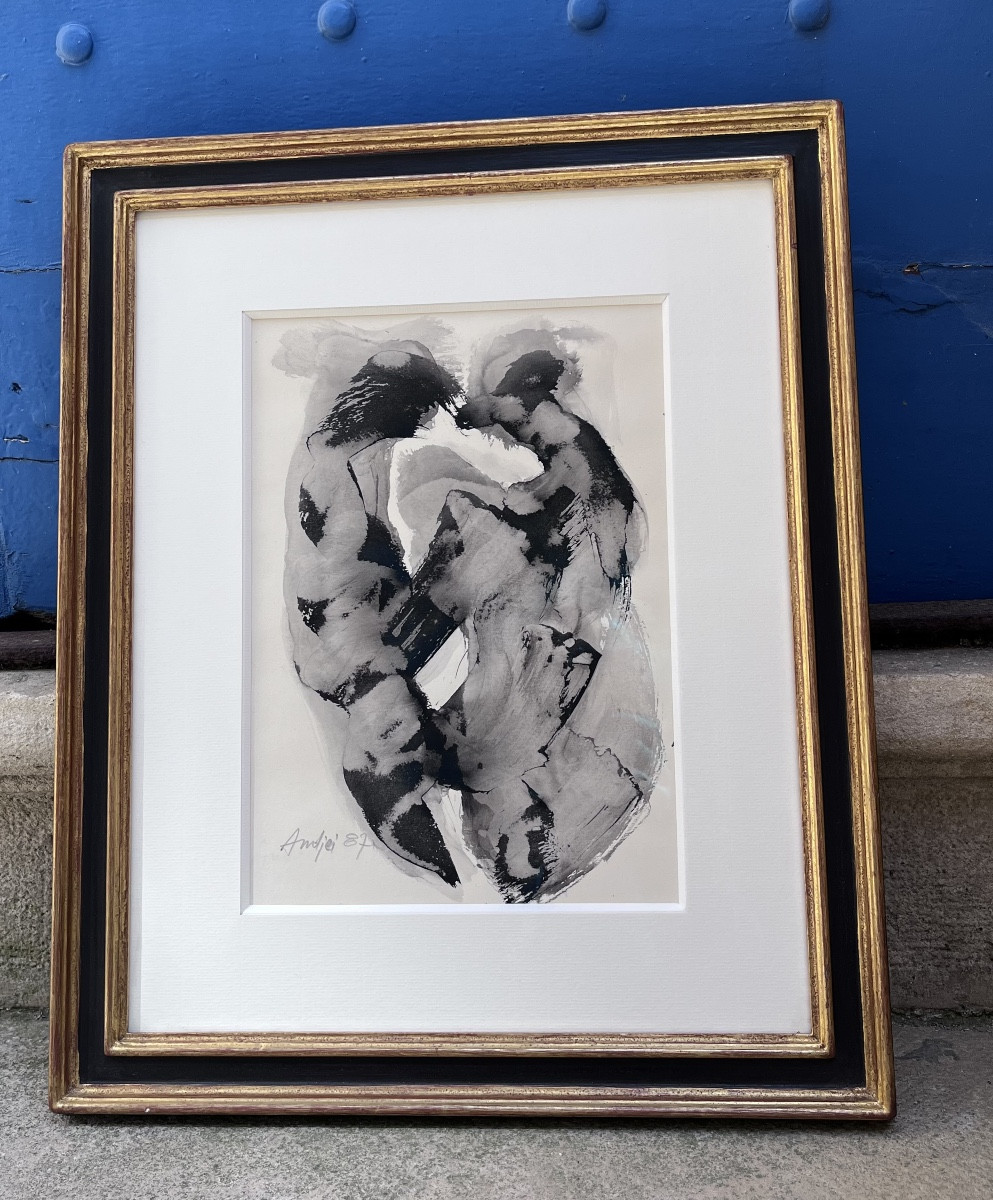 Abstract Expressionist Ink Drawing