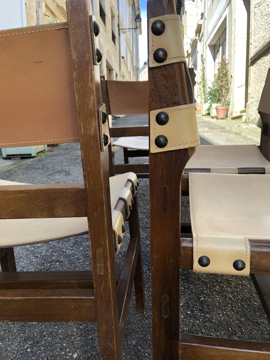 Série de quatre chaises brutalistes-photo-2