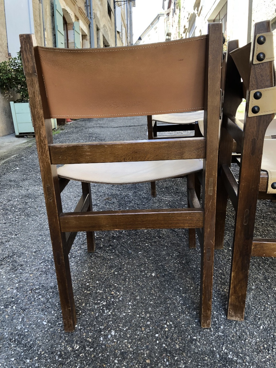 Série de quatre chaises brutalistes-photo-3
