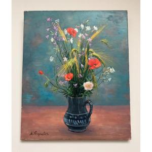 Tableau Nature Morte Fleurs André Vignoles