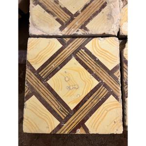 Lot de carreaux Napolitains XIXe