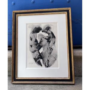 Abstract Expressionist Ink Drawing