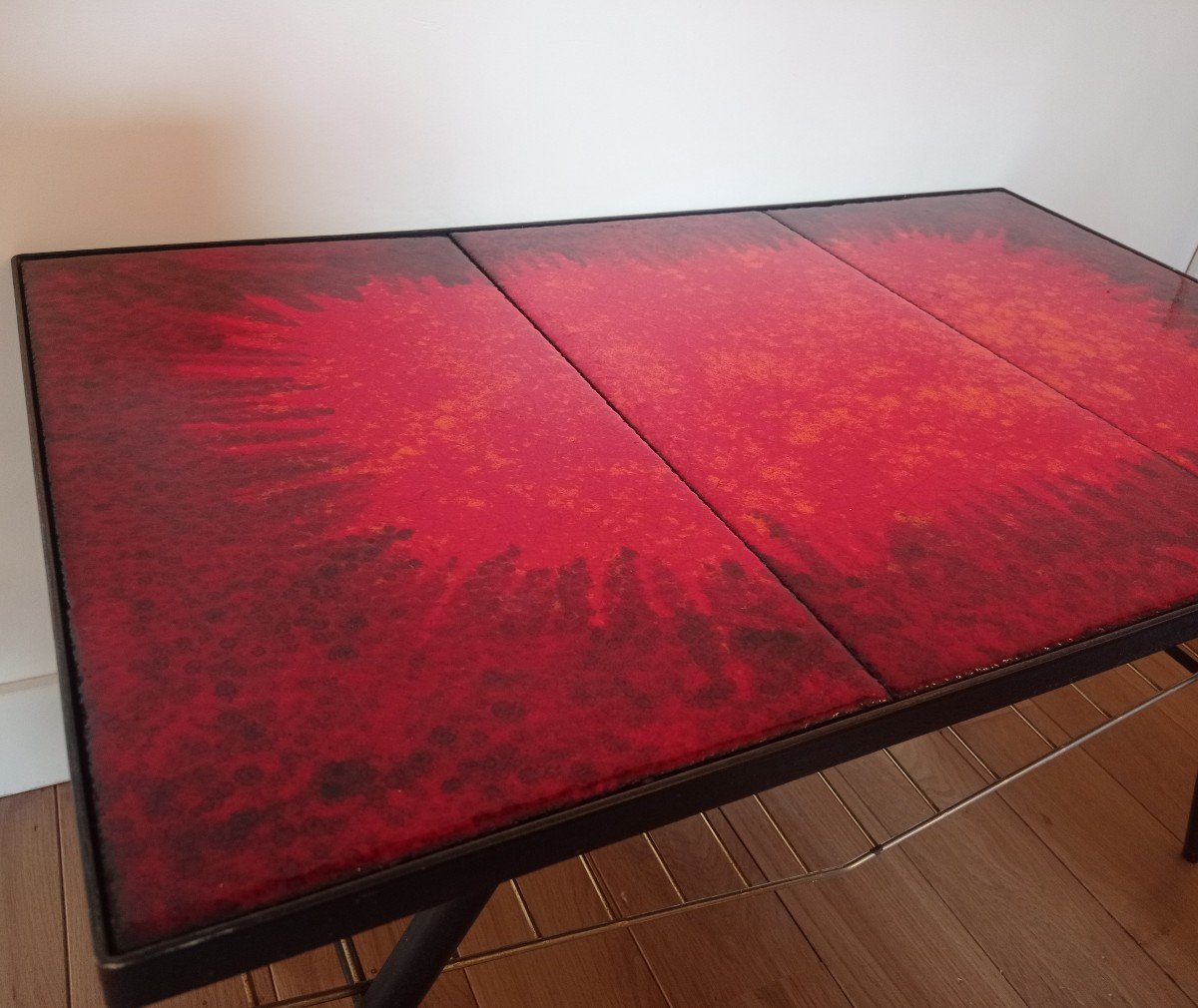 Robert et Jean Cloutier Table Basse Carreaux De Lave émaillée -photo-2