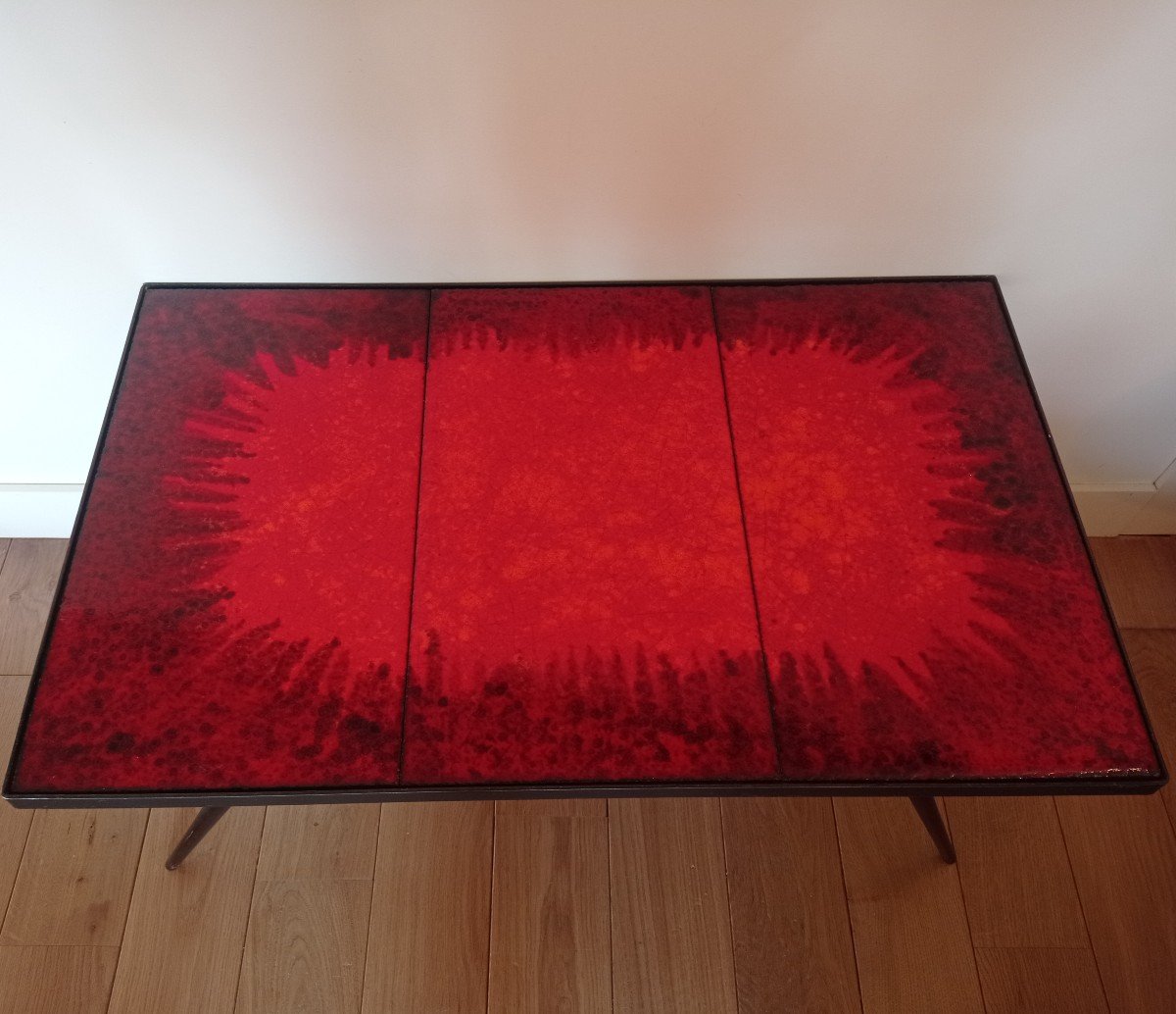 Robert et Jean Cloutier Table Basse Carreaux De Lave émaillée -photo-4