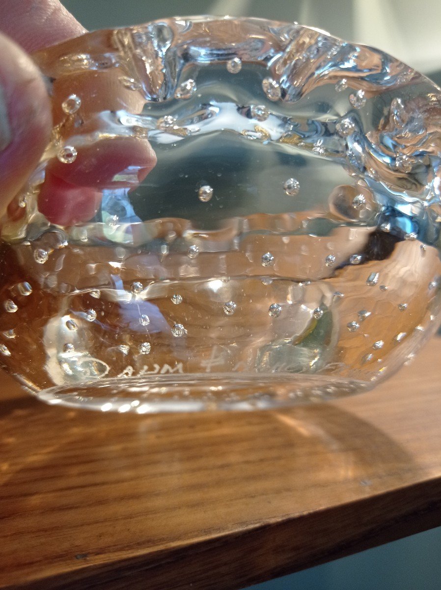 Daum Nancy France Cendrier Cristal-photo-3