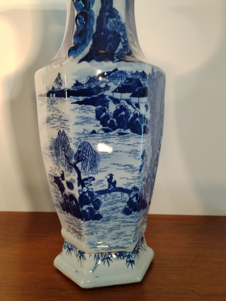 Pair Of Hexagonal Vases China Late 19th/early 20th-photo-3